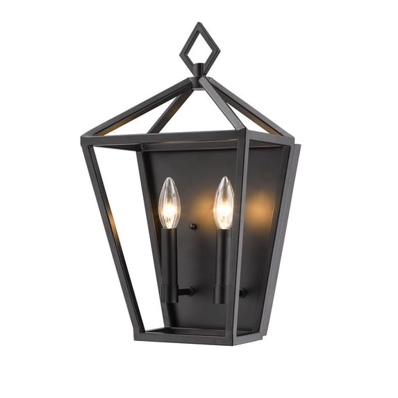 Millennium Lighting 17.5" 2-light Metal Wall Sconce in Matte Black