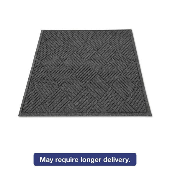 Guardian EGDFB020304 24 x 36 EcoGuard Diamond Rectangular Floor Mat - Charcoal