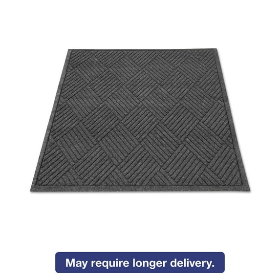 Guardian EGDFB020304 24 x 36 EcoGuard Diamond Rectangular Floor Mat - Charcoal
