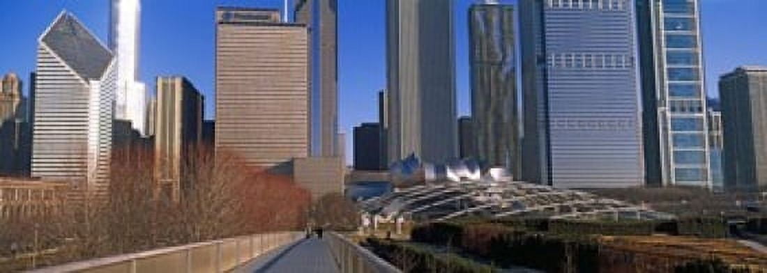 Millennium Park with buildings in the background Chicago Cook County Illinois USA Canvas Art - Panoramic Images (18 x 7)