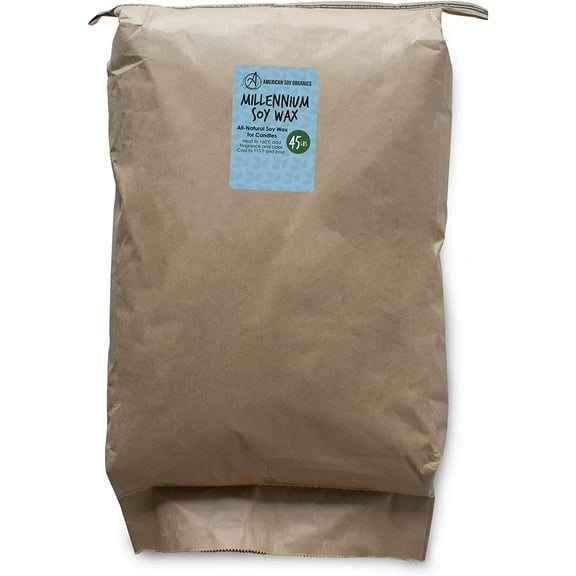 Millennium Soy Wax Beads for Candle Making - Natural Candle Making Supplies - Paraffin-Free, Beeswax-Free Candle Wax for Container Candles, Tealights and Wax Melts, 45 lbs