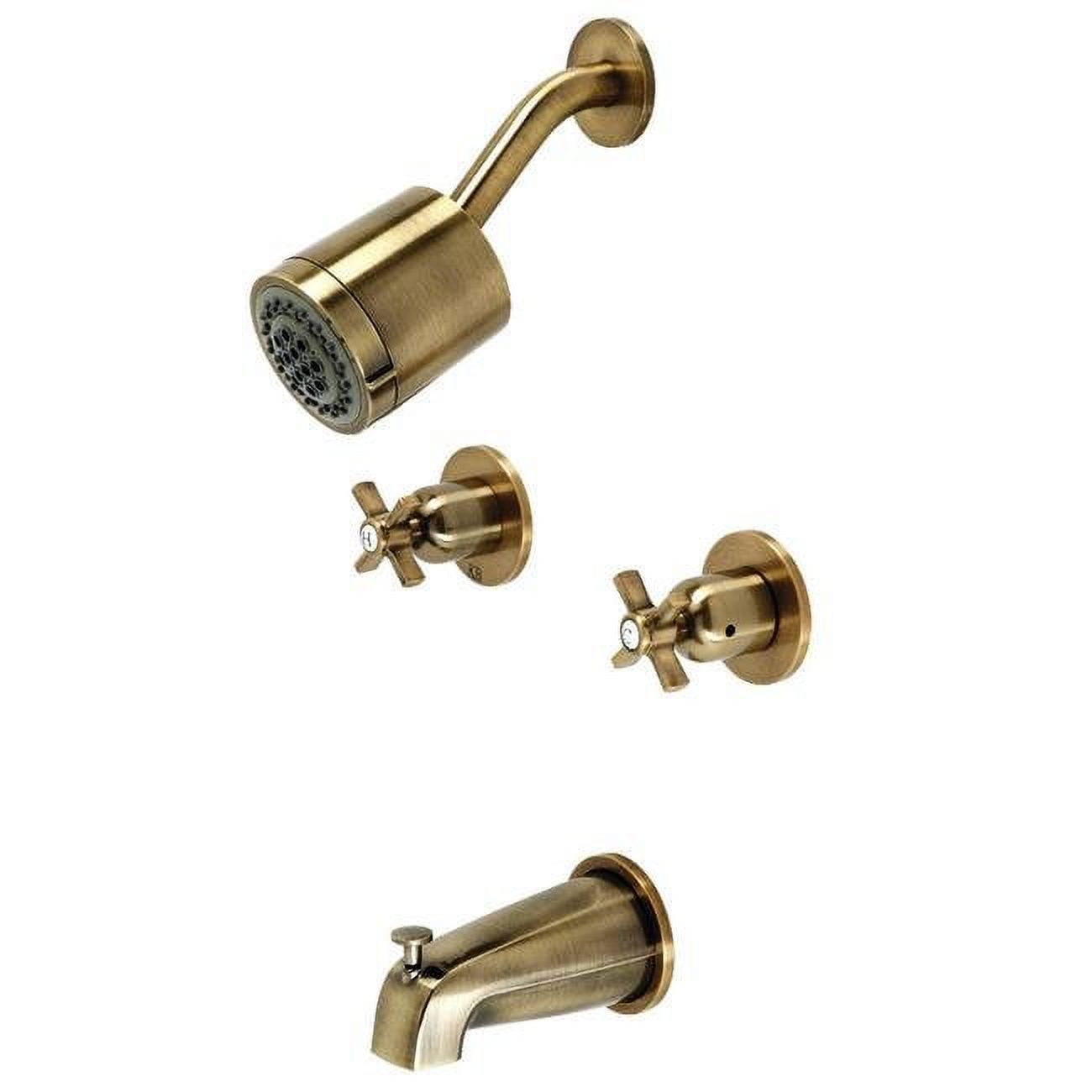 Millennium TwoHandle Tub & Shower Faucet, Antique Brass