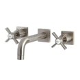 thumbnail image 1 of Millennium Two-Handle Wall Mount Bathroom Faucet, Brushed Nickel, 1 of 1