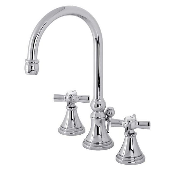 Millennium Widespread Bathroom Faucet with Brass Pop-Up, Polished Chrome