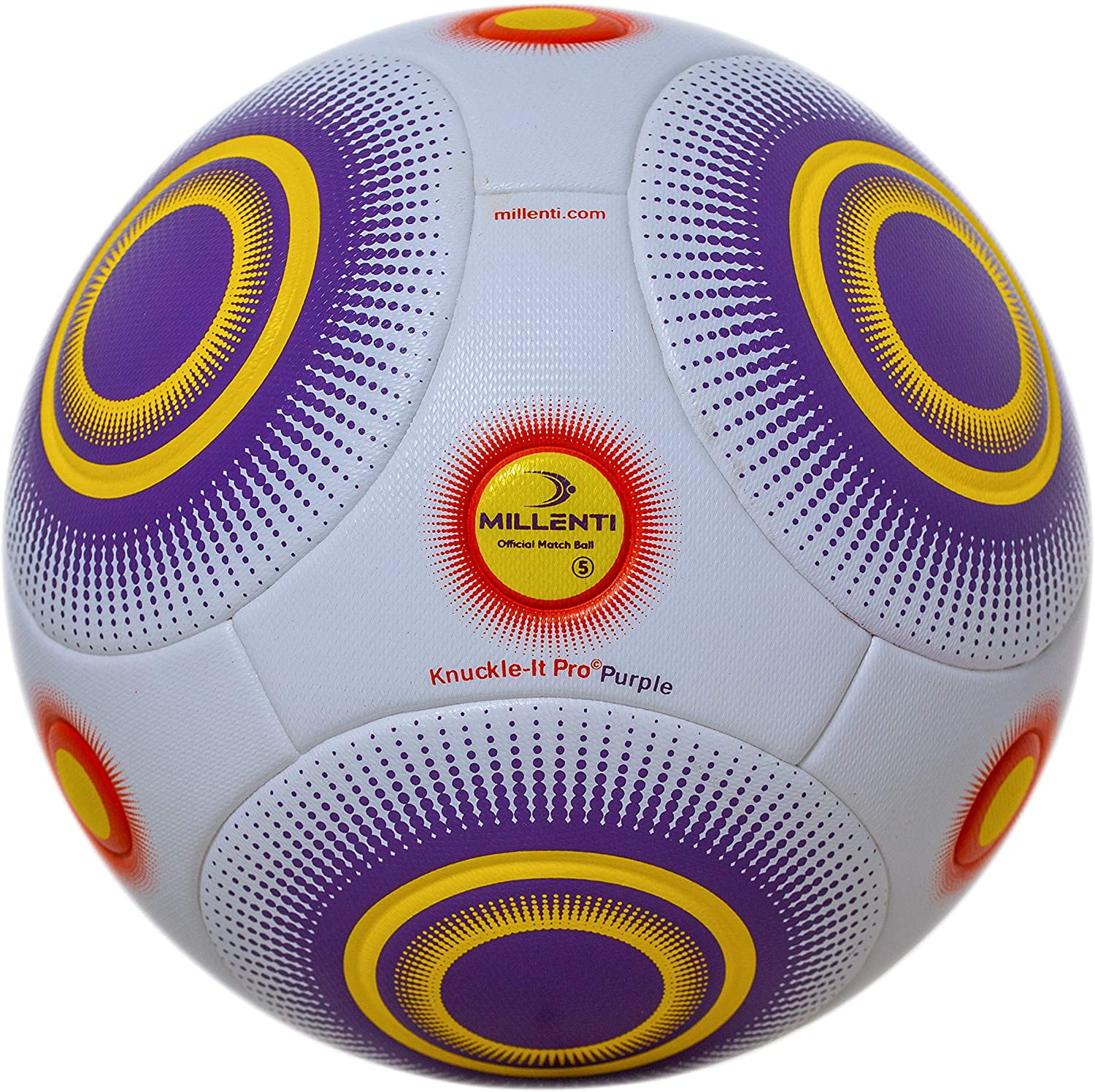 Millenti Knuckle-It Pro Purple Soccer Ball - Official Match Ball