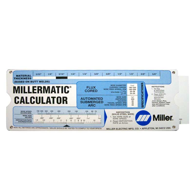 Miller 086446 MIG Welding Calculator