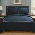 thumbnail image 1 of Miller 100% Cotton Geometric Embroidered Duvet Cover Set Navy Blue - Navy Blue / King/Cal King, 1 of 3