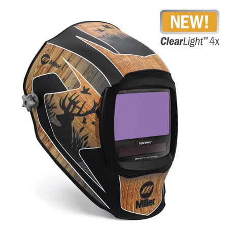 Miller 296783 Digital Infinity Auto Darkening Welding Helmet with ClearLight 4x Lens, Outdoorsman