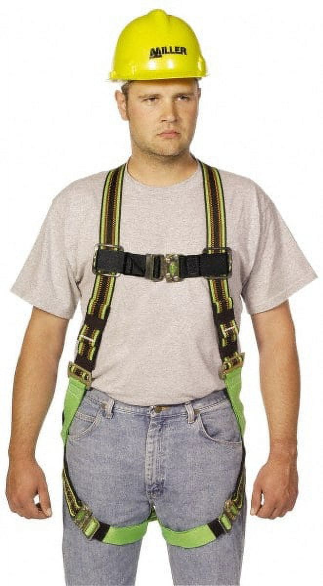 Miller 400 Lb Capacity, Size Universal, Full Body Construction Safety Harness Polyester bing