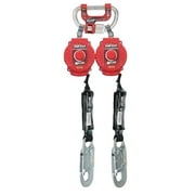 Miller 6' Twin Turbo Fall Protection System (Includes Twin Turbo G2 Connector, (2) MFL-3-Z7/6FT TurboLite Personal Fall Limiters, Steel Locking Snap Hooks And 3600 lb Gated Hook)