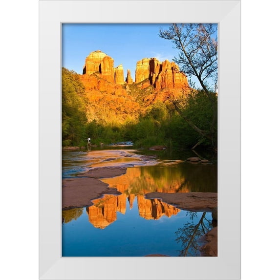 Miller, Anna 13x18 White Modern Wood Framed Museum Art Print Titled - Cathedral Rock-Sedona-Arizona-USA