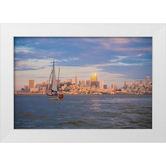 Miller, Anna 14x11 White Modern Wood Framed Museum Art Print Titled - San Francisco Skyline-California-USA