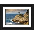 thumbnail image 1 of Miller, Anna 18x13 Black Ornate Wood Framed with Double Matting Museum Art Print Titled - Cypress on Coastal Cliff-Point Lobos State Natural Reserve-California-USA, 1 of 4
