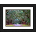 thumbnail image 1 of Miller, Anna 18x13 Black Ornate Wood Framed with Double Matting Museum Art Print Titled - Oak Alley-Wormsloe Plantation-Savannah-Georgia-USA, 1 of 4