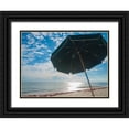 thumbnail image 1 of Miller, Anna 32x25 Black Ornate Wood Framed with Double Matting Museum Art Print Titled - Beach Umbrella-Sanibel Island-Florida-USA, 1 of 4