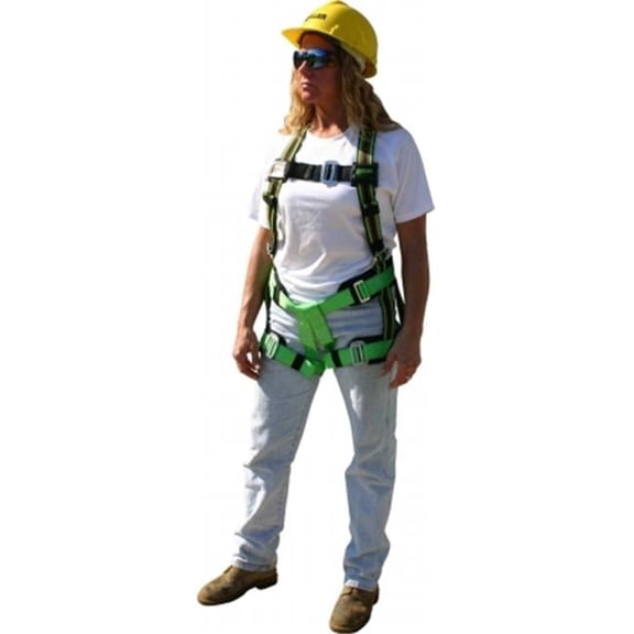 Miller Duraflex(R) Full Body Harness, L/XL, 400 lb., Mating Chest/ Mating Leg Straps, Back D-Ring