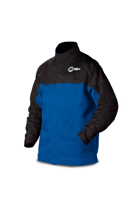 Miller 231082 Combo Leather and Indura Welding Jacket, Large