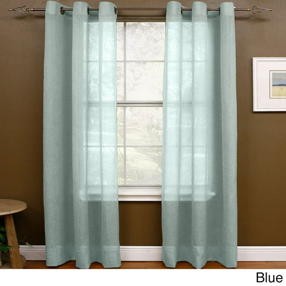 Miller Curtains Preston 108-inch Sheer Grommet Panel - 48 x 108 - 48 x 108 Blue