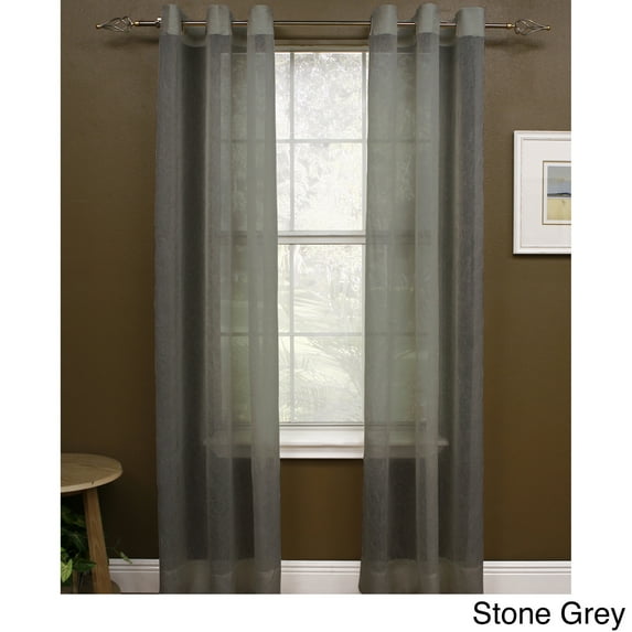 Miller Curtains Preston 108-inch Sheer Grommet Panel - 48 x 108 - 48 x 108 Stone Grey