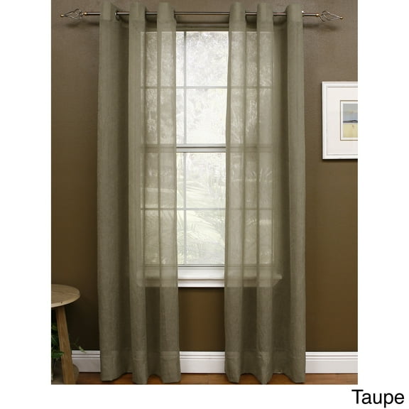 Miller Curtains  Preston 108-inch Sheer Grommet Panel - 48 x 108 - 48 x 108 Taupe