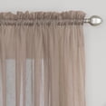 thumbnail image 1 of Miller Curtains  Preston 95-inch Rod Pocket Sheer Curtain Panel Taupe, 1 of 5
