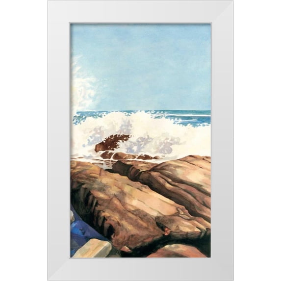 Miller, Dianne 12x18 White Modern Wood Framed Museum Art Print Titled - Sea Spray II