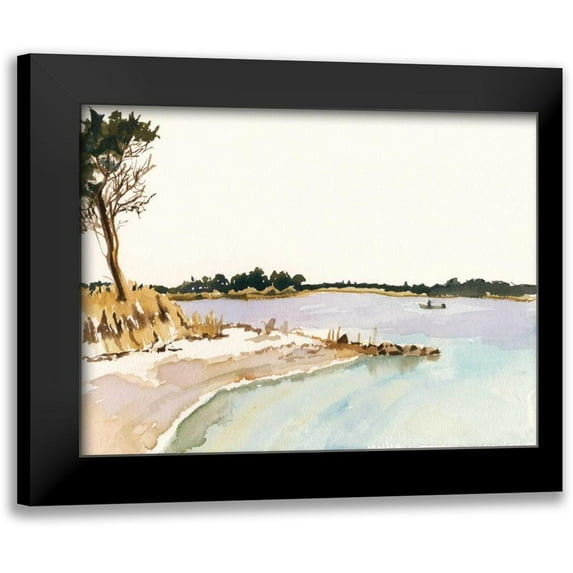 Miller, Dianne 14x12 Black Modern Framed Museum Art Print Titled - Minimalist Coastline I