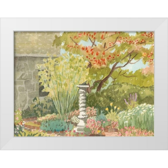Miller, Dianne 18x15 White Modern Wood Framed Museum Art Print Titled - Watercolor Garden I