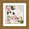 thumbnail image 1 of Miller, Dianne 20x20 Gold Ornate Wood Framed with Double Matting Museum Art Print Titled - Ephemeral Roses I, 1 of 4