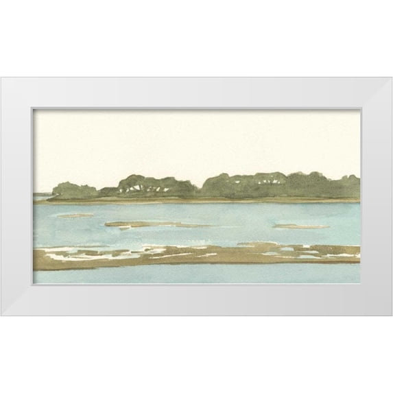 Miller, Dianne 24x15 White Modern Wood Framed Museum Art Print Titled - Spa Coastline II