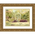 thumbnail image 1 of Miller, Dianne 32x24 Gold Ornate Wood Framed with Double Matting Museum Art Print Titled - Aquarelle Garden II, 1 of 4