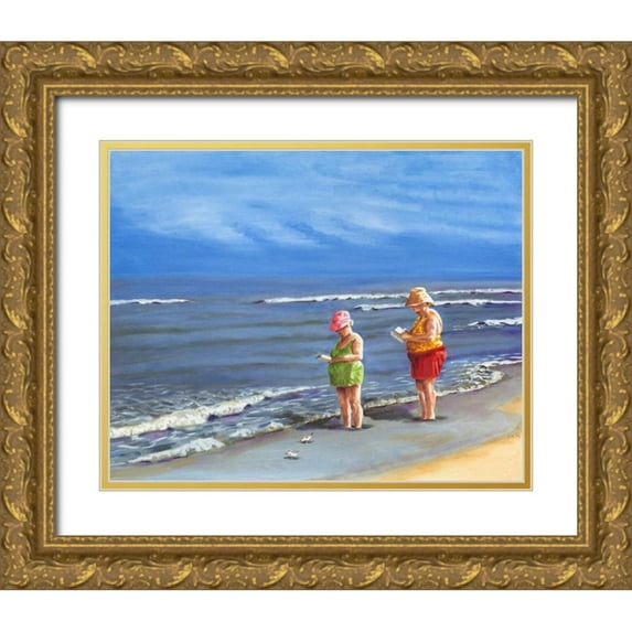 Miller, Dianne 32x26 Gold Ornate Wood Framed with Double Matting Museum Art Print Titled - Beach Vacation III