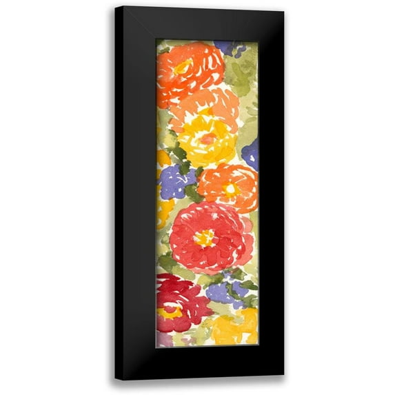Miller, Dianne 9x18 Black Modern Framed Museum Art Print Titled - Zinnia Array II