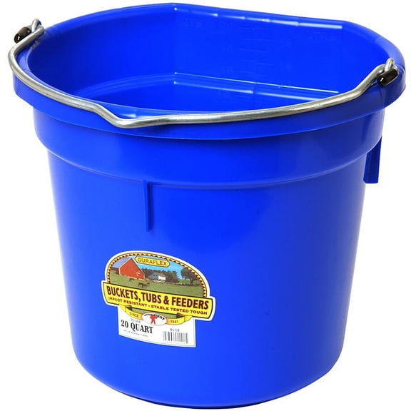 Miller Electric 20Qt Flatback Plastic Bucket Blue