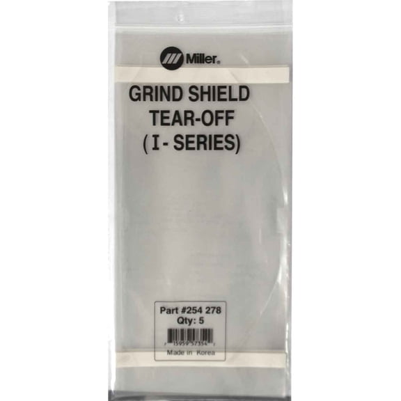 Miller Electric Grinding Shield Lens Cover,Clear,PK5 254278