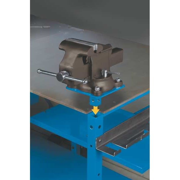 Miller Electric Vise and Vise Mount,7W x 14D x 12H,Gray 300611