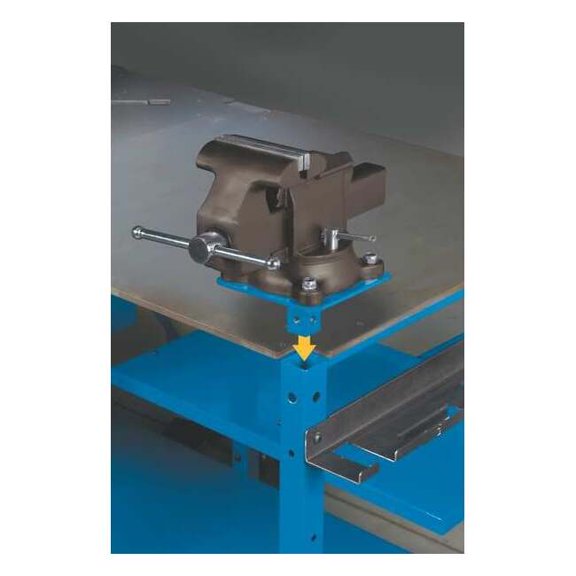 Miller Electric Vise and Vise Mount,7W x 14D x 12H,Gray 300611