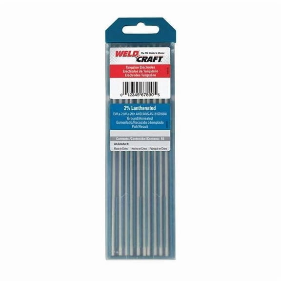 Tungsten Electrode 5/32" Dia., AWS A5.12 / ISO6848, PK10 WL2532X7