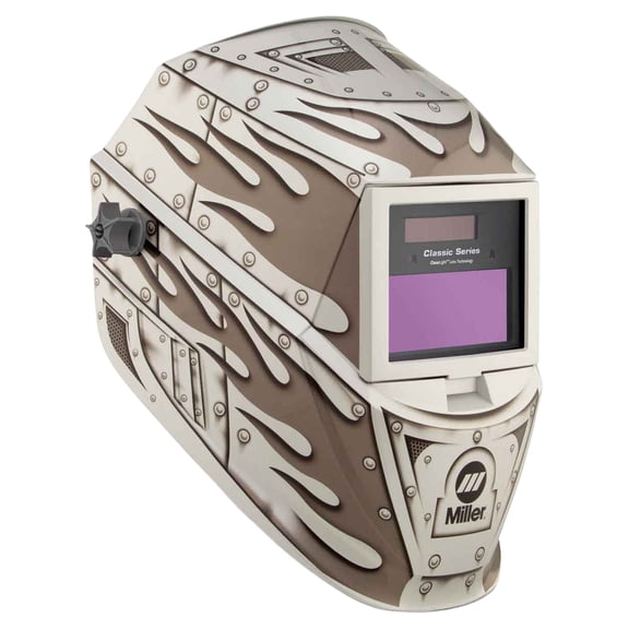 Miller 287810 Classic Series Auto Darkening Welding Helmet with ClearLight Lens, Metalworks