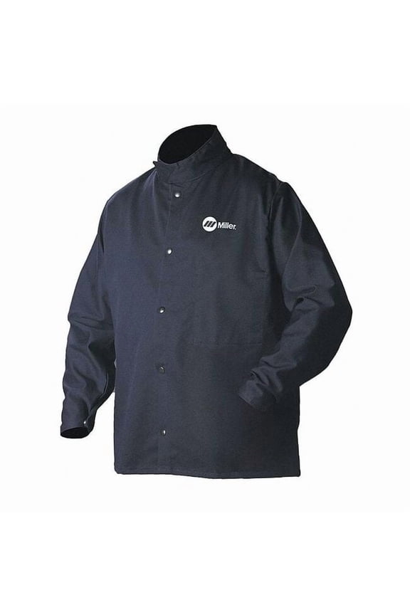 Welding Jacket,Navy,Cotton/Nylon,3XL 244755