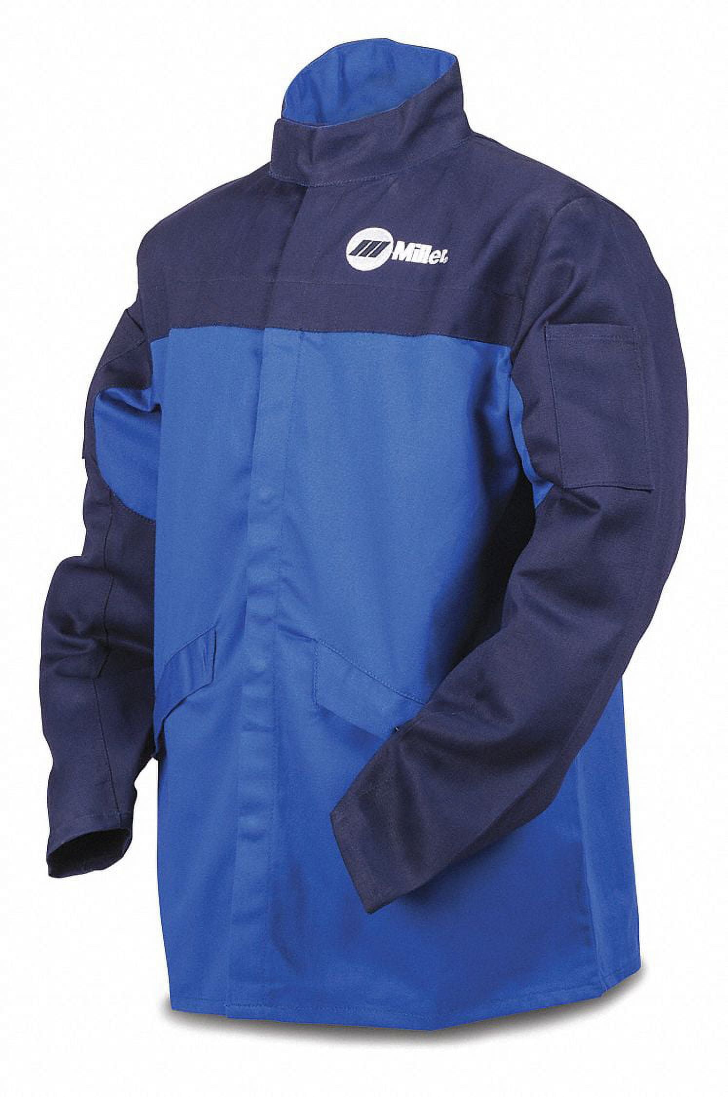 Miller Electric Welding Jacket,Royal/Nvy,Ctn INDURA,L 258098