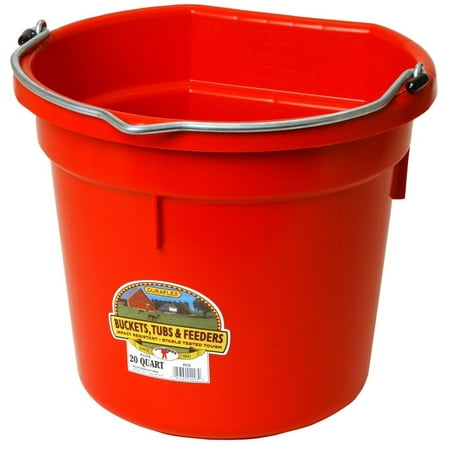 Miller Flatback Plastic Bucket Red 20 Quart - P20FBREDA