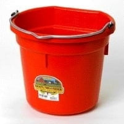 4 Gallon Square Plastic Bucket, Open Head, 75 Mil - Red