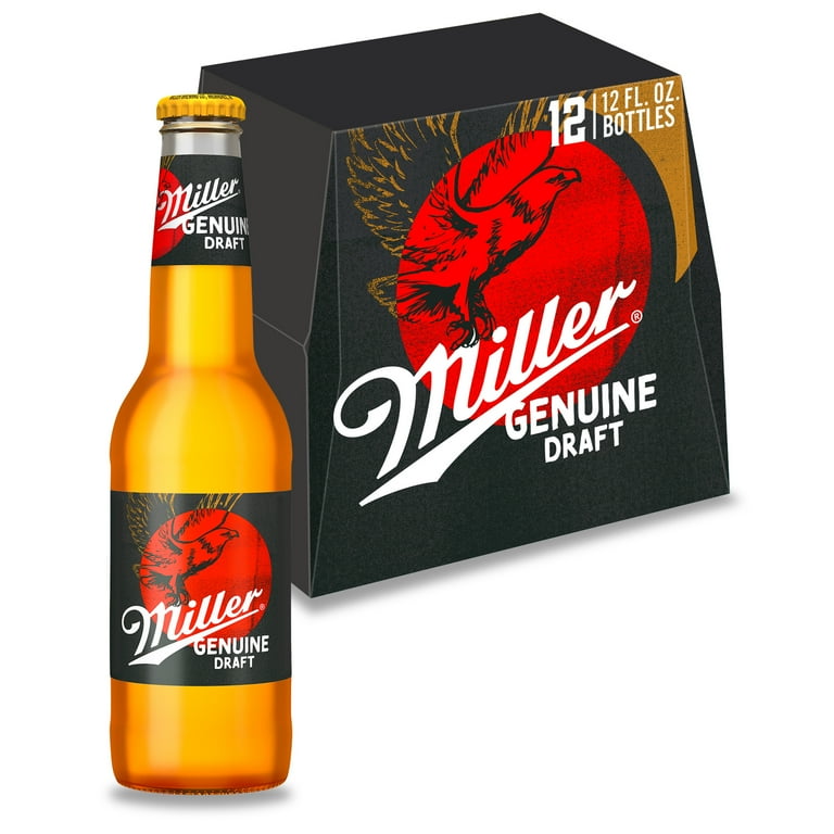 Miller Genuine Draft American Beer, 12 Pack, 12 fl oz Glass
