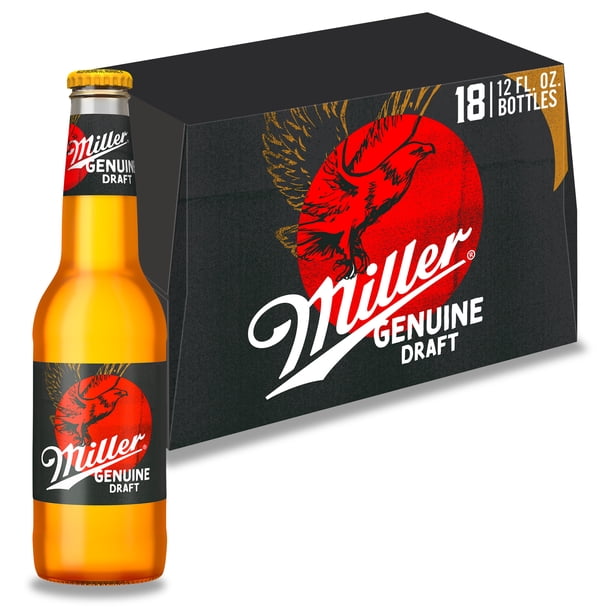 Miller Genuine Draft American Beer, 18 Pack, 12 fl oz Glass