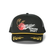 Miller Genuine Draft Leaves Mens Snapback Sport Hat, Black