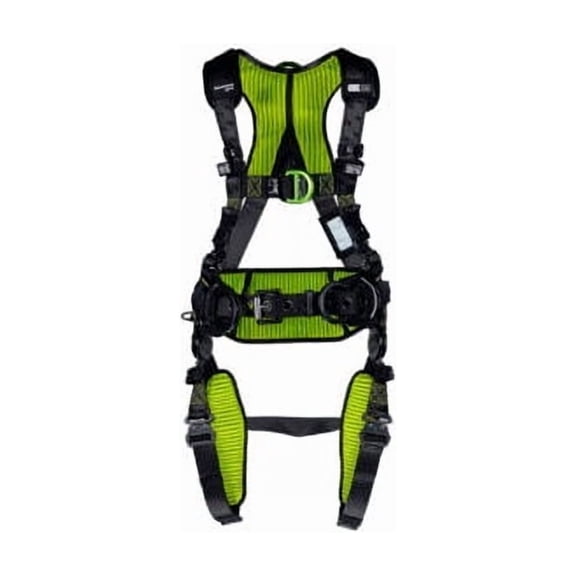 Miller H700 Construction Comfort Harness Quick Connect Buckle Back Front & Side