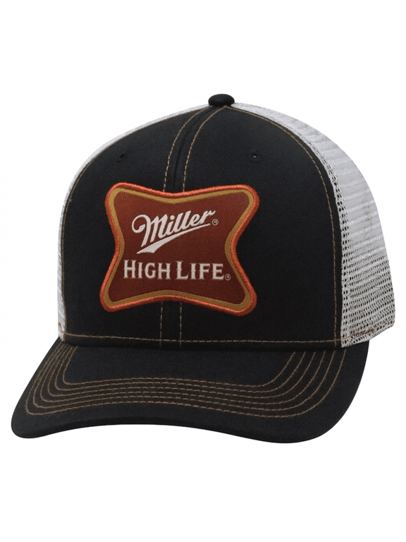 Miller High Life Beer Black/White Mesh Back Hat Cap