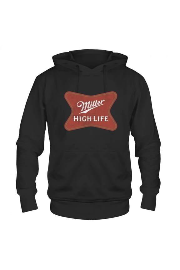 Beer Faded Label Black Hoodie-Medium