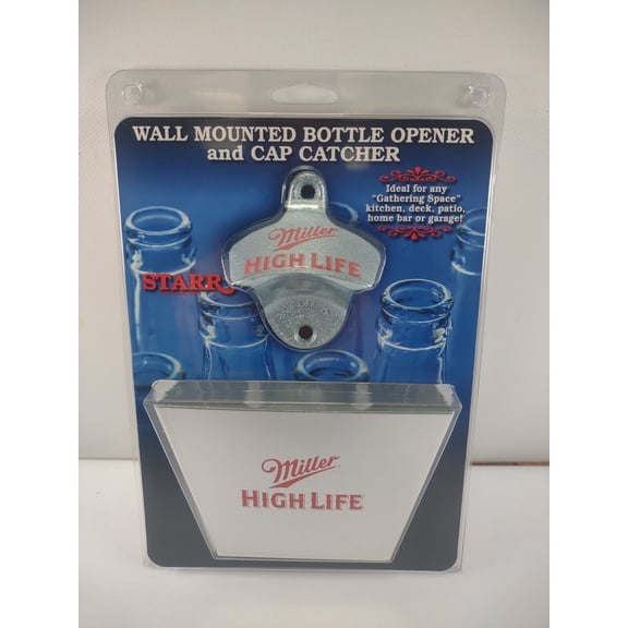 Miller High Life Bottle Opener and Cap Catcher Set
